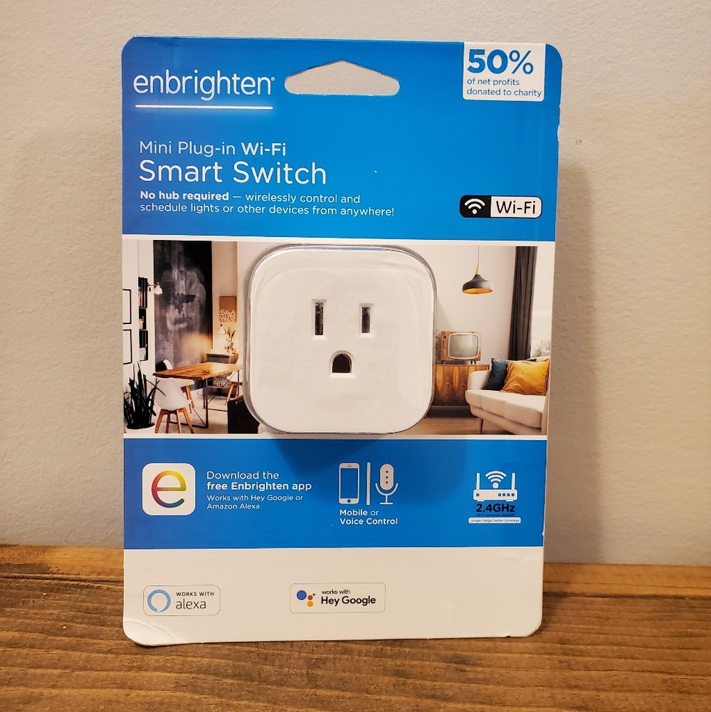 Enbrighten Mini Plug-in Wi-Fi Smart Switch - White